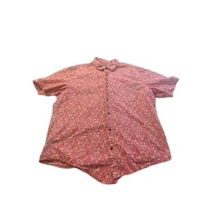 Cubavera Coral Floral Casual Shirt